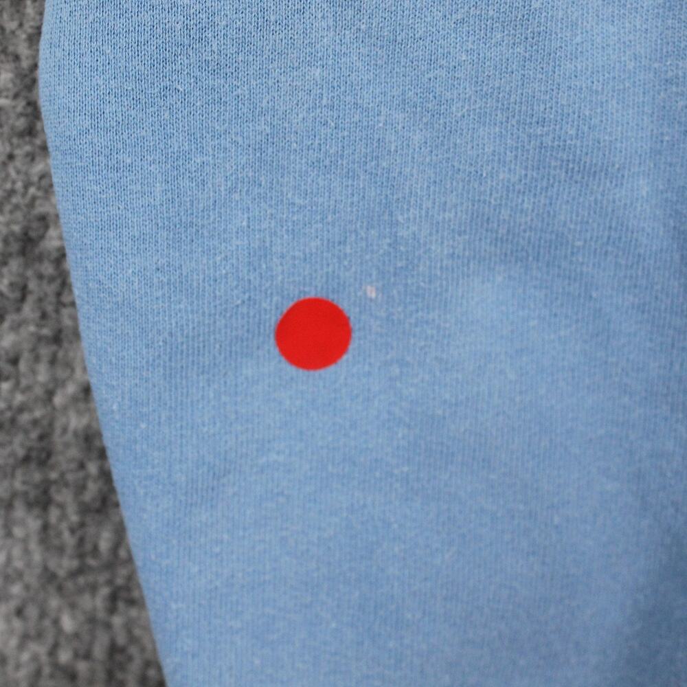 Reformation Sweatshirt Small Hunter Cropped Blue Fleece Crewneck Pullover Casual - Picture 7 of 15